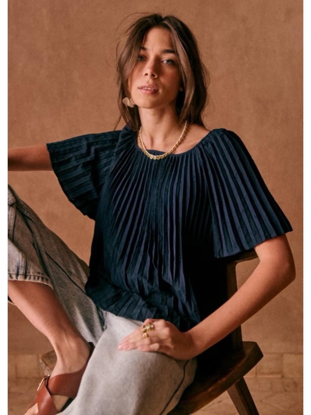 Sezane Romy Pleated Blouse